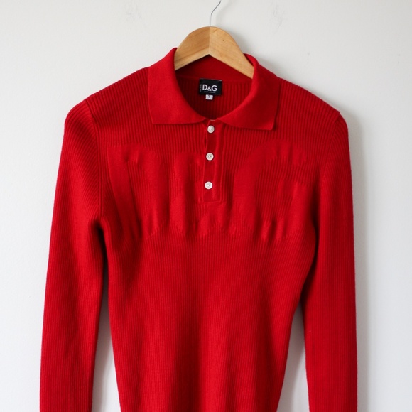 Dolce & Gabbana Red Sweater with Logo - Picture 1 of 10